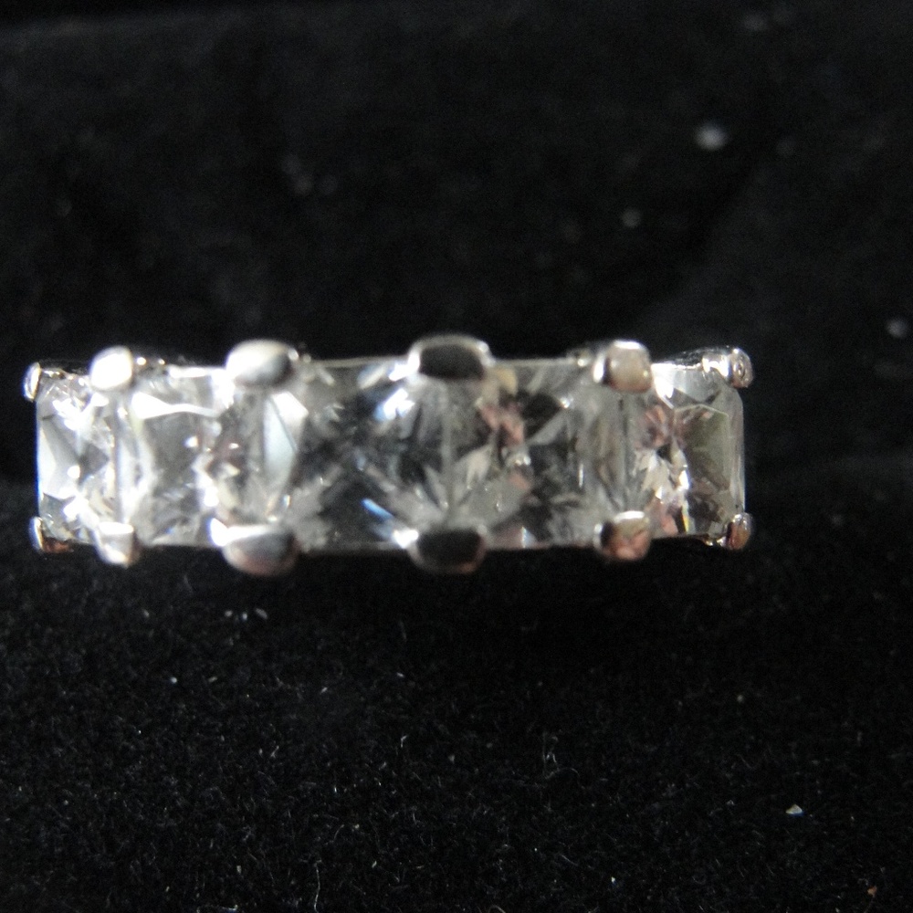 CZ princess cut band